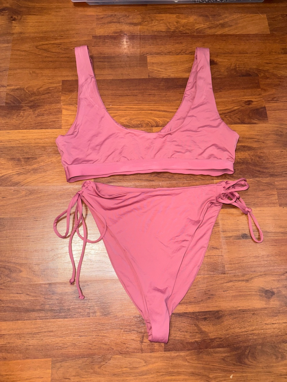 Dippin' Daisy's Pink Scoop Bralette Bikini Set
